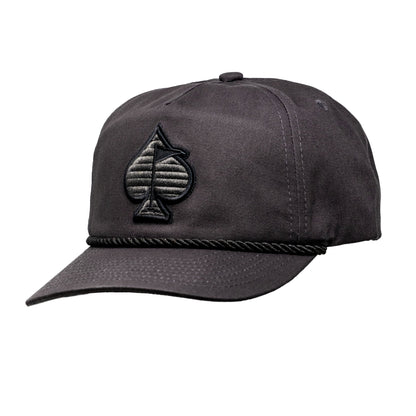 Pins And Aces Golf Heritage Rope Hat - Charcoal