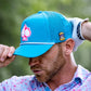 Pins And Aces Golf Perforated Rope Hat - Baby Blue