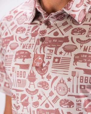 Pins & Aces Performance Golf Polos - Pit Master BBQ