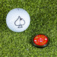 Pins And Aces Golf Pop Out Medallion Ball Marker - Red