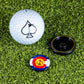 Pins And Aces Golf Pop Out Medallion Ball Marker - Colorado