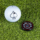 Pins And Aces Golf Pop Out Medallion Ball Marker - Black