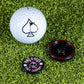 Pins And Aces Golf Pop Out Medallion Ball Marker - Black