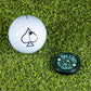Pins And Aces Golf Pop Out Medallion Ball Marker - Green