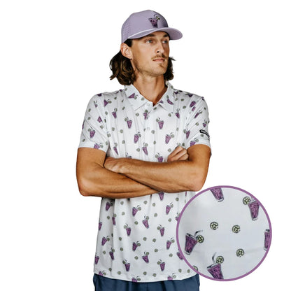 Shank It Golf Purple Drank Performance Golf Polo