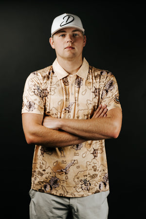 Shank It Golf Pirate Map Polo