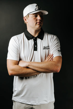 Shank It Golf Legalize Mulligans White Polo