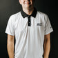 Shank It Golf Legalize Mulligans White Polo
