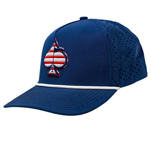 Pins & Aces Perforated Rope Spade USA Hat