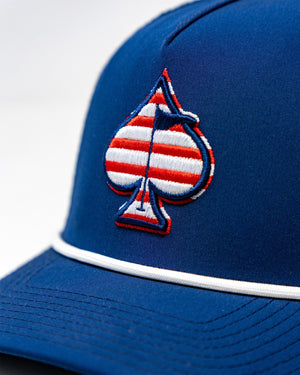Pins & Aces Perforated Rope Spade USA Hat