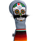 Pins And Aces Golf Mustache Sugar Skull - Fairway Cover Gray
