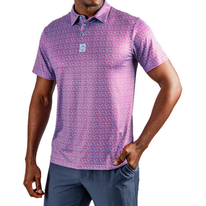 Pins & Aces Men's SUGAR CIRCUIT Performance Polo