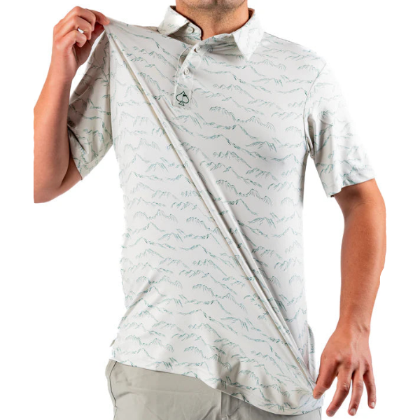 Pins & Aces Men's ALTITUDE ADJUSTMENT Performance Polo