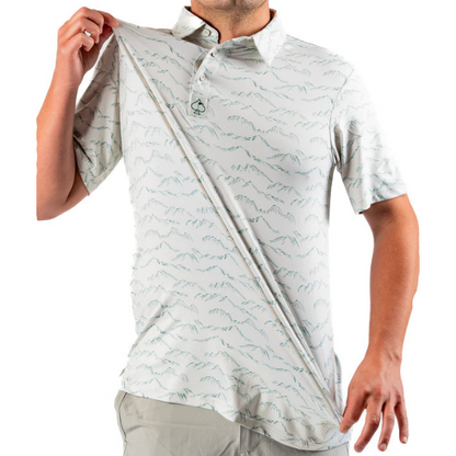 Pins & Aces Men's ALTITUDE ADJUSTMENT Performance Polo