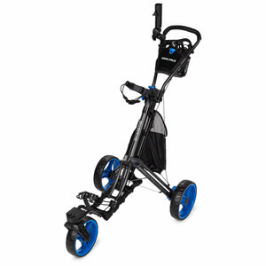 Founders Club Swerve 3 Wheel Golf Cart - Charcoal/Blue