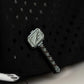 Pins And Aces Thor's Hammer Perforated Rope Hat With Ball Marker - Black
