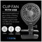Treva 5" Battery-Powered Clip Fan