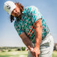 Pins & Aces Men's TROUT SPLATTER Performance Polo