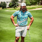 Pins & Aces Men's TROUT SPLATTER Performance Polo