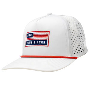 Pins & Aces Perforated Rope USA Hat
