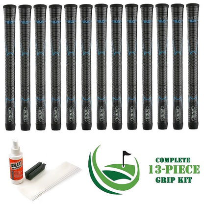Winn Dri-Tac 2.0 - 13 piece Golf Grip Kit (with tape, solvent, vise clamp)