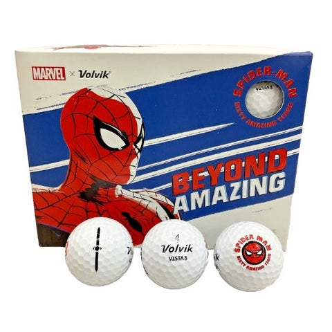 Volvik Vista3 Spiderman Golf Balls