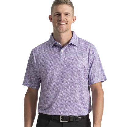 Footjoy Floral Mark Lisle Mens Polo Golf Shirt