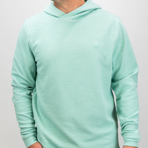 Pins & Aces Golf Waffle Knit Mint Hoodie