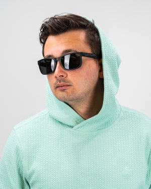 Pins & Aces Golf Waffle Knit Mint Hoodie