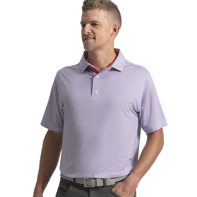 Footjoy Wave Lisle Mens Polo Golf Shirt