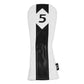 Sahara White Quilted Retro Golf Headcover Set - 5 Pack