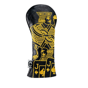 Pins And Aces Golf Black/Gold Jack of Spades - Hybrid Cover