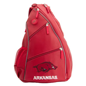 Team Golf Parrot Pickleball PU Leather Arkansas Razorback Backpack