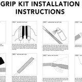 Karma Velour - 13 piece Golf Grip Kit (with tape, solvent, vise clamp) - BLACK / WHITE
