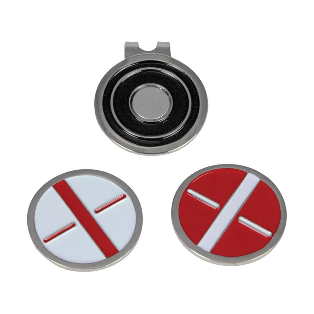 Maxfli Metal Ball Markers and Hat Clip Set