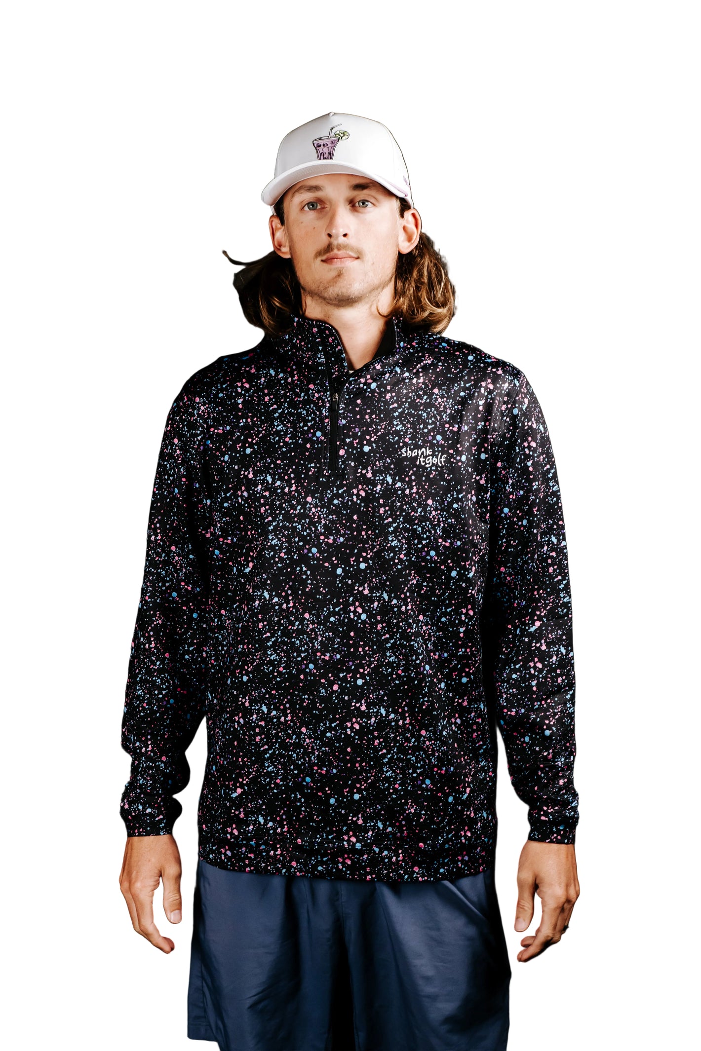 Shank It Golf Paint Splatter Quarter Zip
