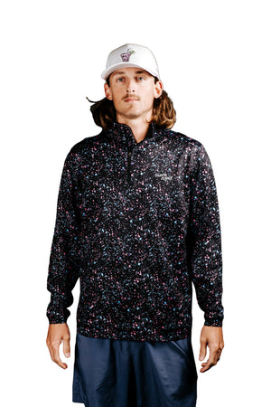 Shank It Golf Paint Splatter Quarter Zip