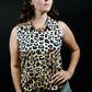 Shank It Golf Womens Cheetah Leopard Polo