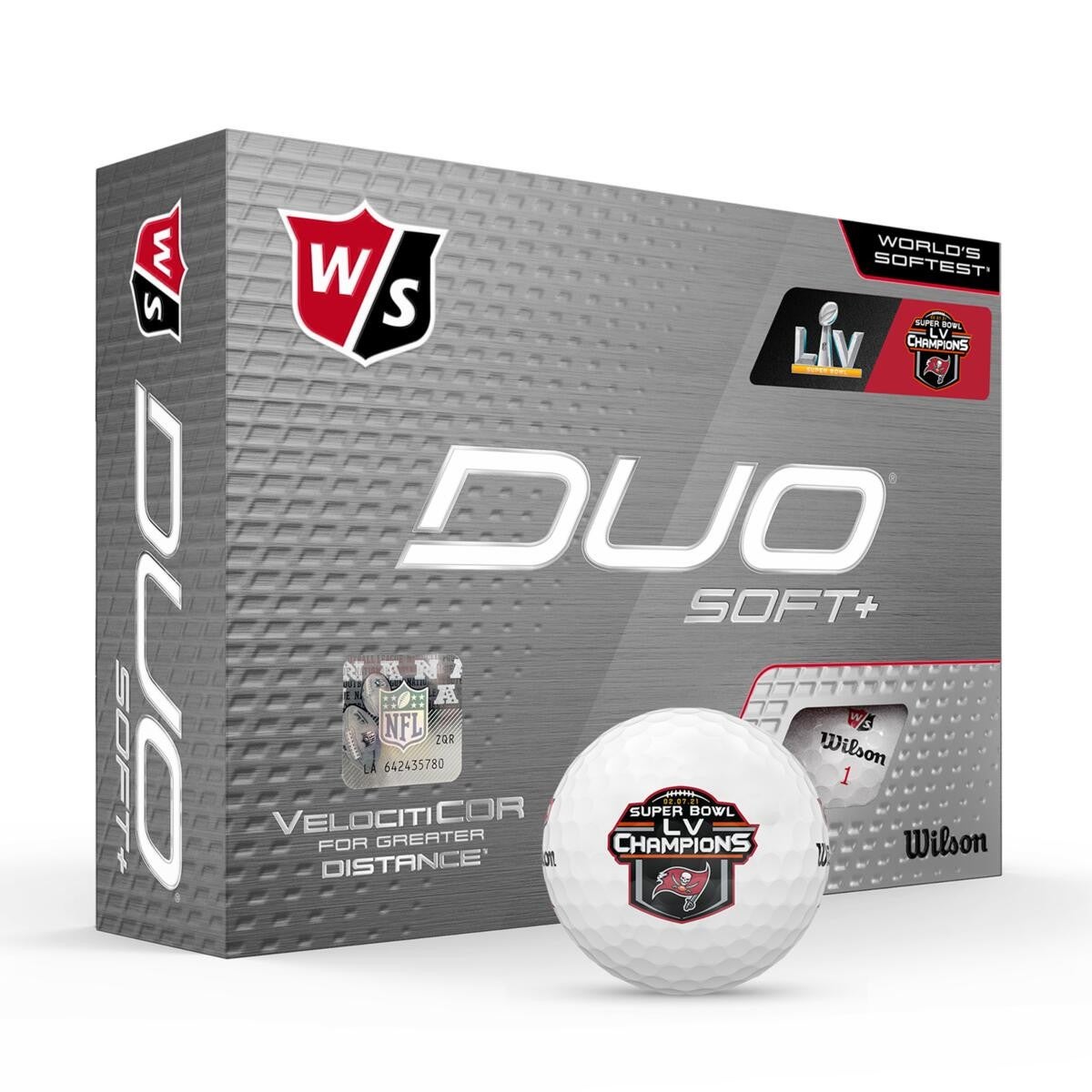 Wilson Staff DUO Soft+ Super Bowl Champion Tampa Bay Buccaneers Golf Balls