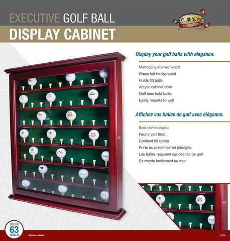 Clubhouse Collection Executive Golf Ball Display Cabinet