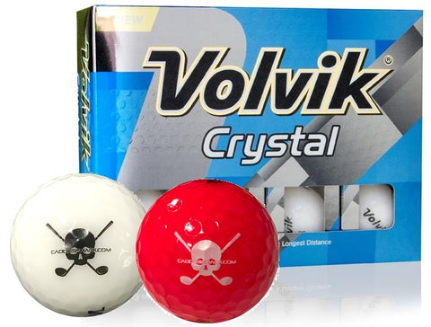 CaddiesShack Custom Jolly Rogers Skull & Crossbones Volvik Crystal Golf Balls