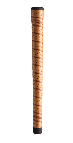 Winn Dri-Tac Wrap Golf Grips - Copper Color, All-Weather (Choose Standard, Midsize, Or Oversize)
