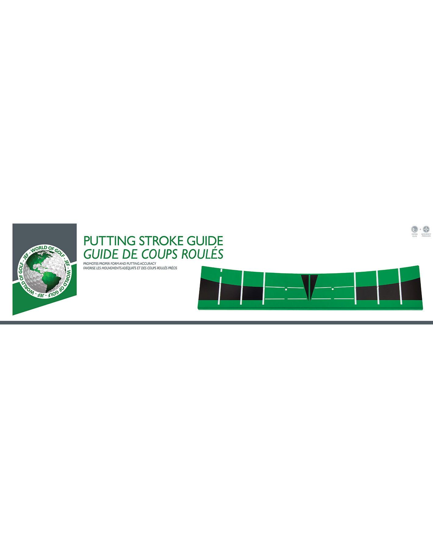 JEF World of Golf Putting Stroke Guide Trainer