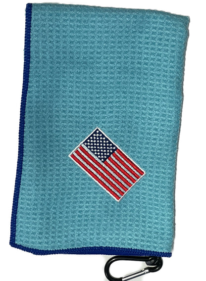 Joseph Elliott USA Embroidered Flag 18" x 18" Micro Fiber Towels