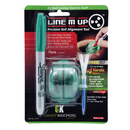 Green Keepers Line M Up Golf Ball Alignment Tool with Sharpie Marker