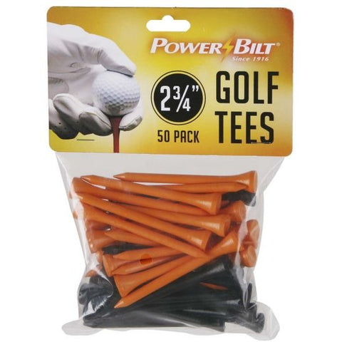 Powerbilt Golf Tees (50 Pack) - Orange/Black - 2.75"