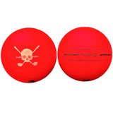 CaddiesShack Custom Jolly Rogers Skull & Crossbones Volvik Vivid Matte Golf Balls - Sleeve