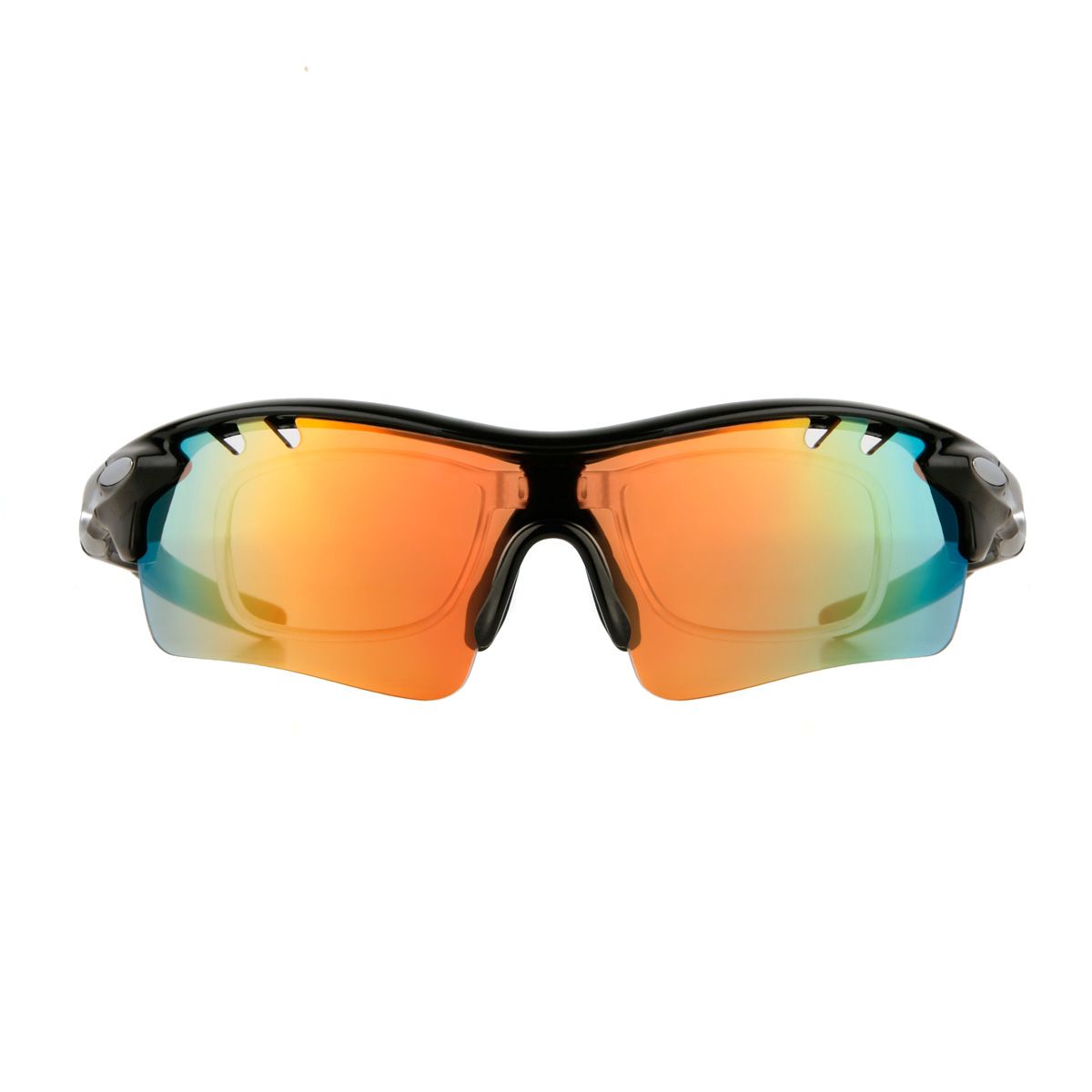 Tour Gear Gloss Black Interchangeable Sunglasses (with 5 Lense)