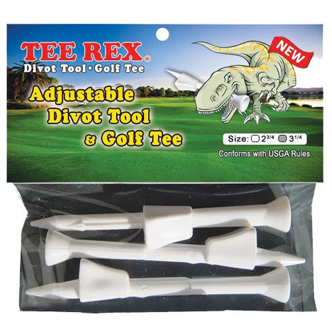 Tee Rex Multi-Use Adjustable Divot Tool & Golf Tees