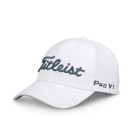 Titleist Golf Tour Elite Fitted Hat - White/Charcoal